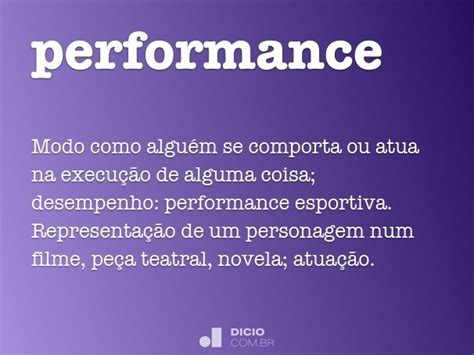 performance significado